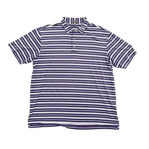 Peter‎ Millar Polo Shirt Men XL Purple Summer Comfort Golf Performance Stripes